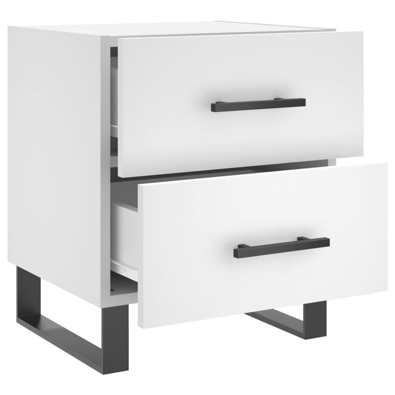 Casa si Gradina - Mobilier - Comode si corpuri - Noptiere - Noptiere, 2 buc., alb, 40x35x47,5 cm, lemn compozit - Infinity.ro