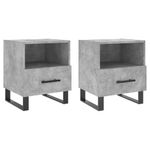 Casa si Gradina - Mobilier - Comode si corpuri - Noptiere - Noptiere, 2 buc., gri beton, 40x35x47,5 cm, lemn compozit - Infinity.ro