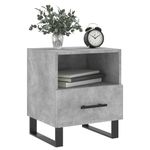 Casa si Gradina - Mobilier - Comode si corpuri - Noptiere - Noptiere, 2 buc., gri beton, 40x35x47,5 cm, lemn compozit - Infinity.ro