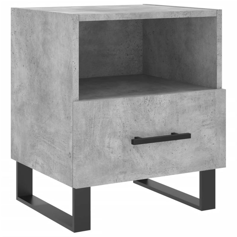 Casa si Gradina - Mobilier - Comode si corpuri - Noptiere - Noptiere, 2 buc., gri beton, 40x35x47,5 cm, lemn compozit - Infinity.ro