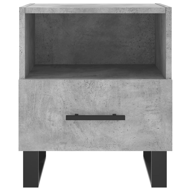 Casa si Gradina - Mobilier - Comode si corpuri - Noptiere - Noptiere, 2 buc., gri beton, 40x35x47,5 cm, lemn compozit - Infinity.ro