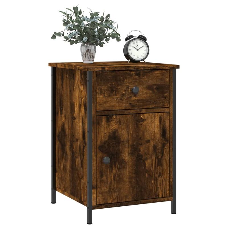 Casa si Gradina - Mobilier - Comode si corpuri - Noptiere - Noptiera, stejar fumuriu, 40x42x60 cm, lemn prelucrat - Infinity.ro