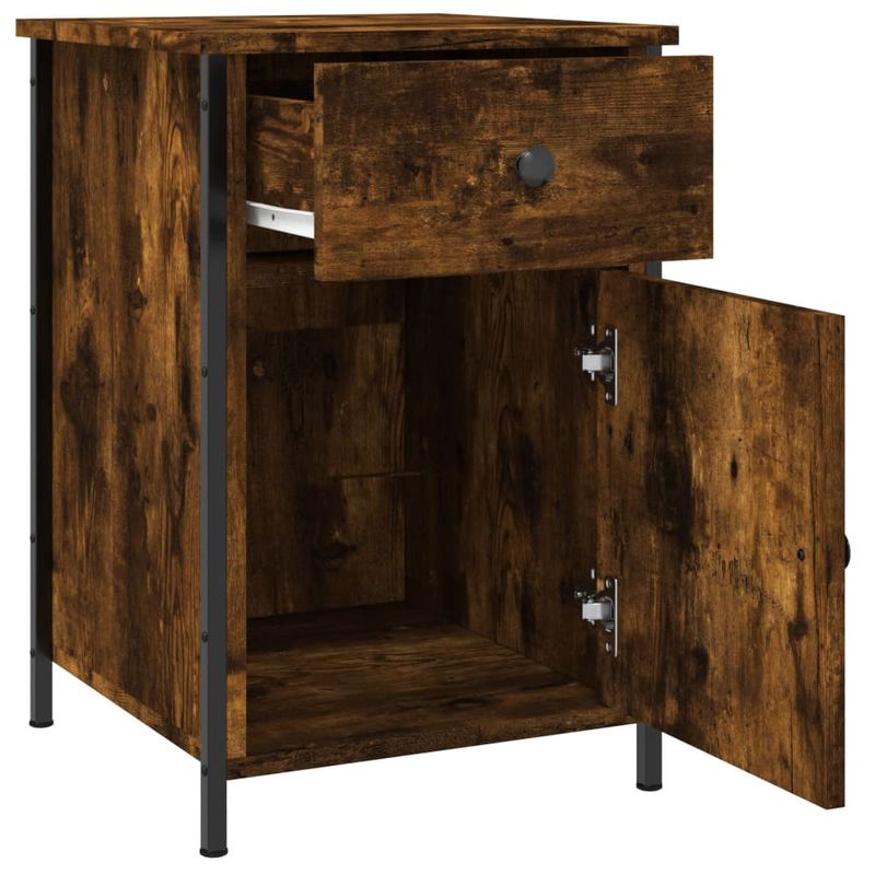 Casa si Gradina - Mobilier - Comode si corpuri - Noptiere - Noptiera, stejar fumuriu, 40x42x60 cm, lemn prelucrat - Infinity.ro