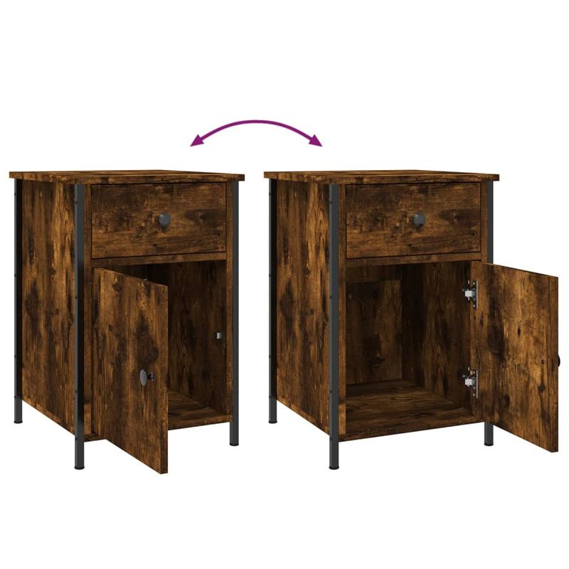 Casa si Gradina - Mobilier - Comode si corpuri - Noptiere - Noptiera, stejar fumuriu, 40x42x60 cm, lemn prelucrat - Infinity.ro