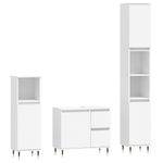 Casa si Gradina - Mobilier - Seturi de mobilier - Seturi baie - Set mobilier de baie, 3 piese, alb, lemn compozit - Infinity.ro
