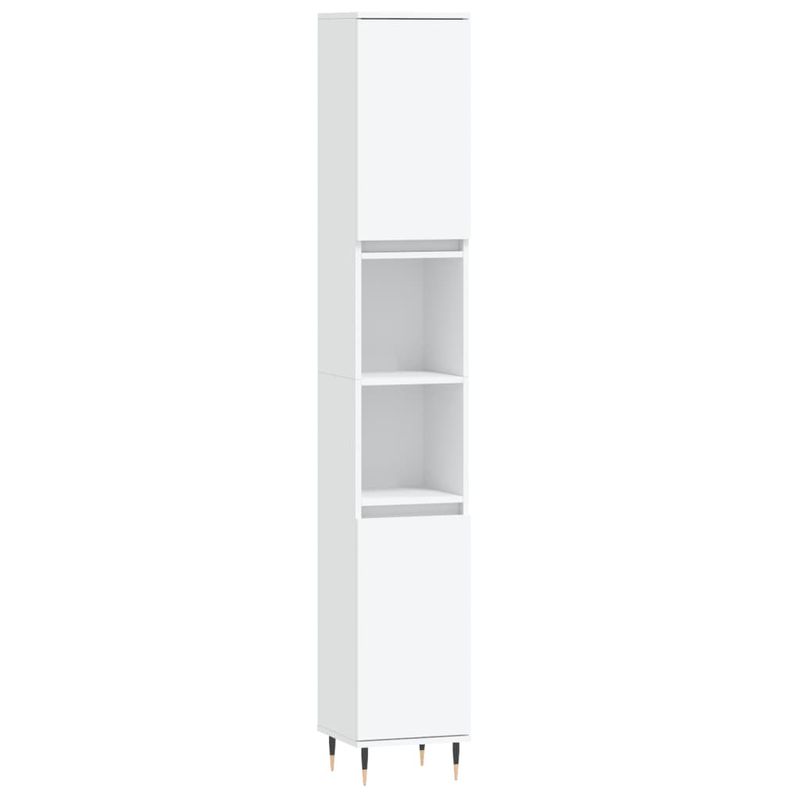 Casa si Gradina - Mobilier - Seturi de mobilier - Seturi baie - Set mobilier de baie, 3 piese, alb, lemn compozit - Infinity.ro