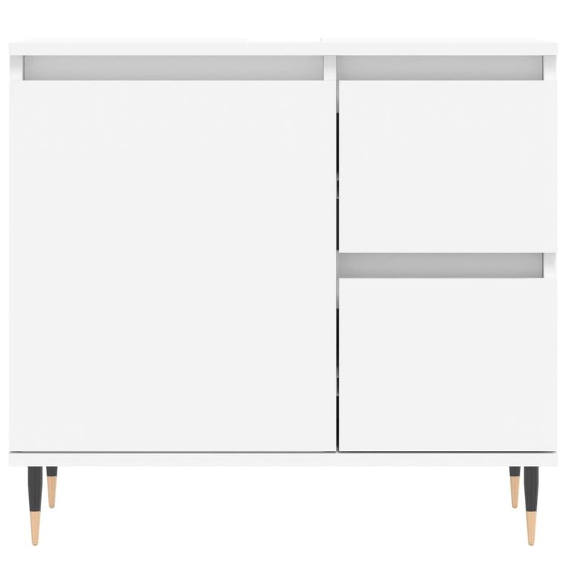 Casa si Gradina - Mobilier - Seturi de mobilier - Seturi baie - Set mobilier de baie, 3 piese, alb, lemn compozit - Infinity.ro