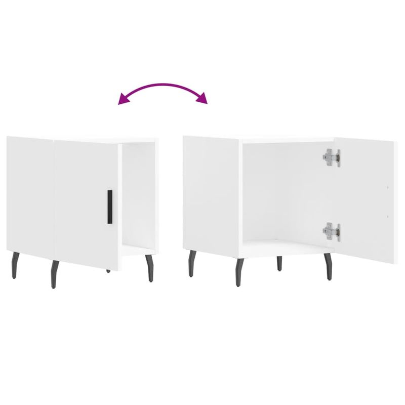 Casa si Gradina - Mobilier - Comode si corpuri - Noptiere - Noptiera, alb, 40x40x50 cm, lemn compozit - Infinity.ro