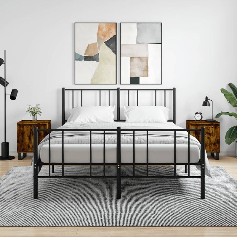Casa si Gradina - Mobilier - Comode si corpuri - Noptiere - Noptiere, 2 buc., stejar fumuriu, 40x30x50 cm, lemn compozit - Infinity.ro