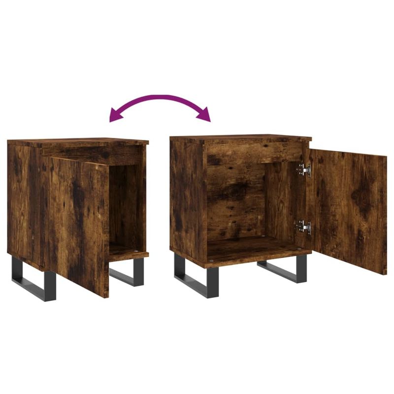 Casa si Gradina - Mobilier - Comode si corpuri - Noptiere - Noptiere, 2 buc., stejar fumuriu, 40x30x50 cm, lemn compozit - Infinity.ro