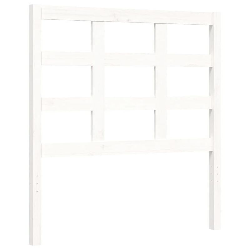 Casa si Gradina - Mobilier - Paturi si accesorii - Paturi - Cadru de pat cu tablie single mic, alb, lemn masiv - Infinity.ro