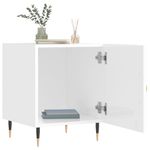 Casa si Gradina - Mobilier - Comode si corpuri - Noptiere - Noptiere, 2 buc., alb extralucios, 40x40x50 cm, lemn compozit - Infinity.ro