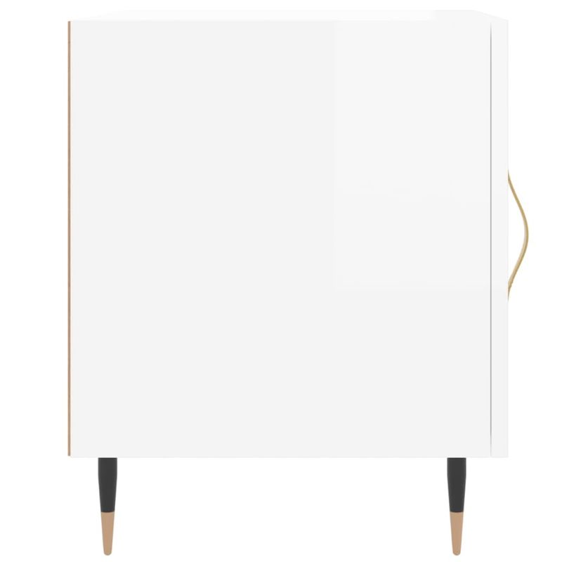 Casa si Gradina - Mobilier - Comode si corpuri - Noptiere - Noptiere, 2 buc., alb extralucios, 40x40x50 cm, lemn compozit - Infinity.ro