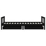 Casa si Gradina - Mobilier - Mobilier copii - Patuturi copii - Cadru de pat copii cu sertare, negru, 90x190 cm, lemn masiv pin - Infinity.ro