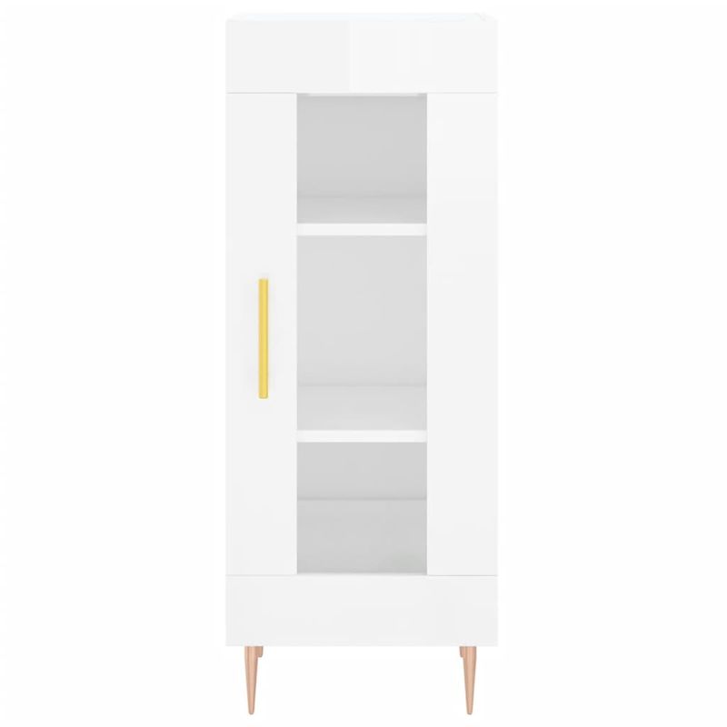 Casa si Gradina - Mobilier - Comode si corpuri - Comode - Dulap inalt, alb extralucios, 34,5x34x180 cm , lemn prelucrat - Infinity.ro
