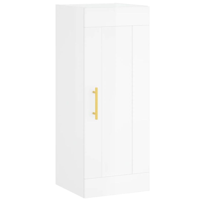 Casa si Gradina - Mobilier - Comode si corpuri - Comode - Dulap inalt, alb extralucios, 34,5x34x180 cm , lemn prelucrat - Infinity.ro
