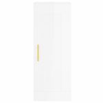 Casa si Gradina - Mobilier - Comode si corpuri - Comode - Dulap inalt, alb extralucios, 34,5x34x180 cm , lemn prelucrat - Infinity.ro