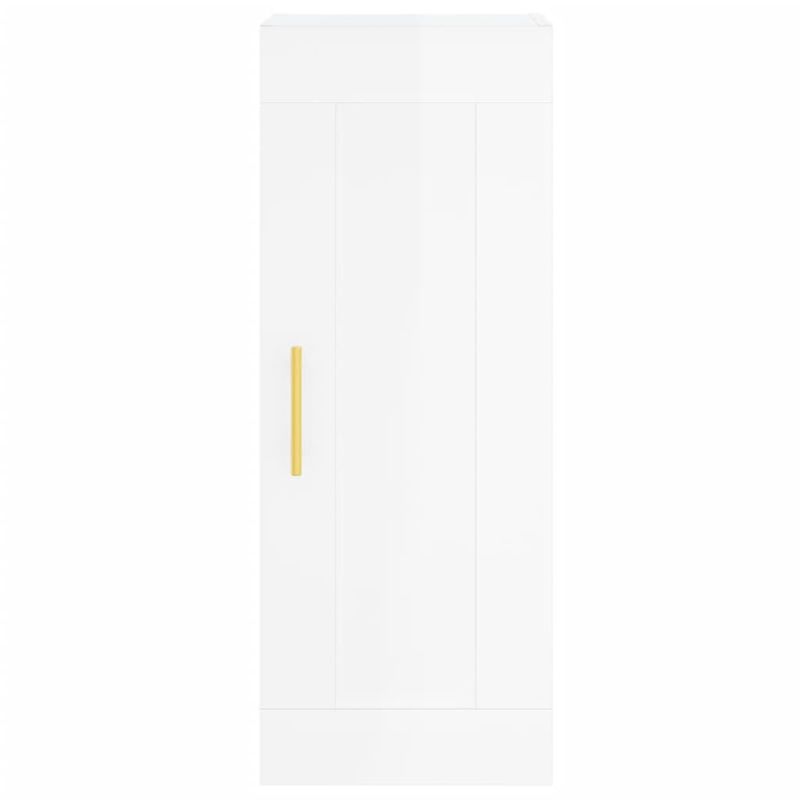 Casa si Gradina - Mobilier - Comode si corpuri - Comode - Dulap inalt, alb extralucios, 34,5x34x180 cm , lemn prelucrat - Infinity.ro