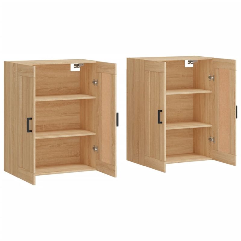 Casa si Gradina - Mobilier - Comode si corpuri - Comode - Dulapuri montate pe perete 2 buc stejar Sonoma, lemn prelucrat - Infinity.ro