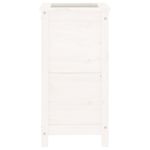 Casa si Gradina - Gradinarit si plante - Plante si ghivece - Ghivece si suporturi - Jardiniera de gradina, alb, 40x40x78 cm, lemn masiv de pin - Infinity.ro