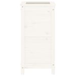 Casa si Gradina - Gradinarit si plante - Plante si ghivece - Ghivece si suporturi - Jardiniera de gradina, alb, 40x40x78 cm, lemn masiv de pin - Infinity.ro