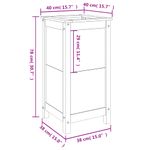 Casa si Gradina - Gradinarit si plante - Plante si ghivece - Ghivece si suporturi - Jardiniera de gradina, alb, 40x40x78 cm, lemn masiv de pin - Infinity.ro