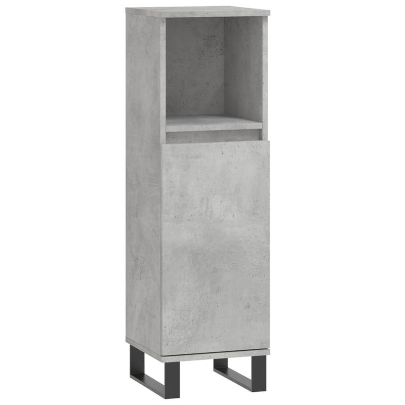 Casa si Gradina - Mobilier - Seturi de mobilier - Seturi baie - Set mobilier de baie, 3 piese, gri beton, lemn compozit - Infinity.ro