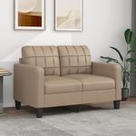 Casa si Gradina - Mobilier - Canapele si coltare - Canapele - Canapea cu 2 locuri, cappuccino, 120 cm, piele ecologica - Infinity.ro