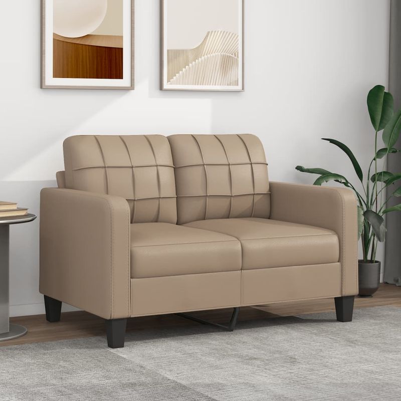 Casa si Gradina - Mobilier - Canapele si coltare - Canapele - Canapea cu 2 locuri, cappuccino, 120 cm, piele ecologica - Infinity.ro