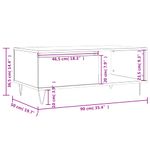 Casa si Gradina - Mobilier - Mese si birouri - Masute de cafea - Masuta de cafea, stejar maro, 90x50x36,5 cm, lemn prelucrat - Infinity.ro