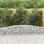 Casa si Gradina - Gradina si terasa - Garduri, panouri si accesorii - Cosuri gabion arcuite 25 buc, 400x30x40/60 cm, fier galvanizat - Infinity.ro