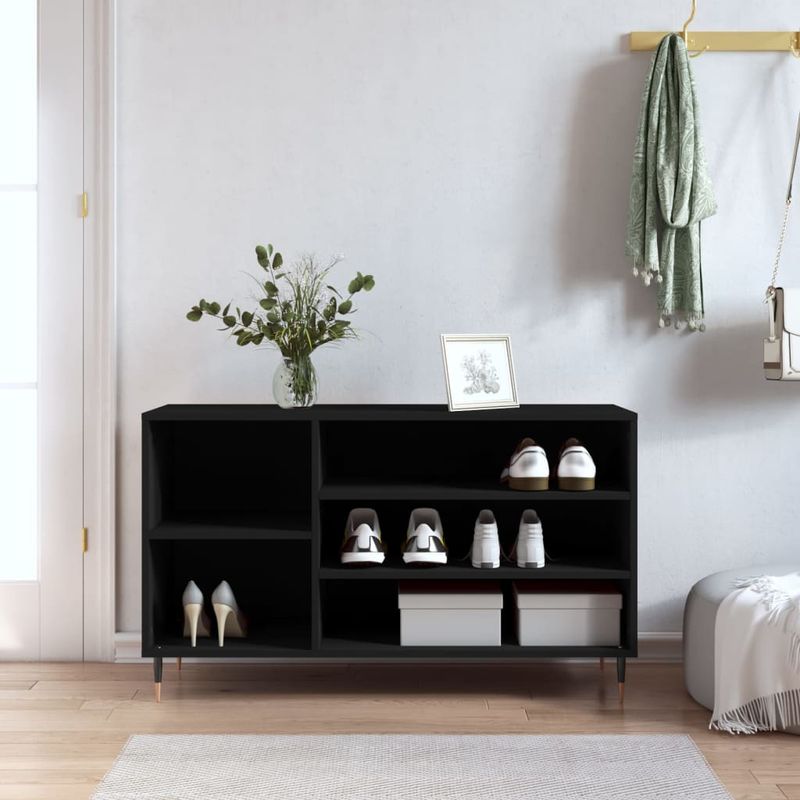 Casa si Gradina - Mobilier - Organizare si depozitare - Organizator incaltaminte - Pantofar, negru, 102x36x60 cm, lemn compozit - Infinity.ro