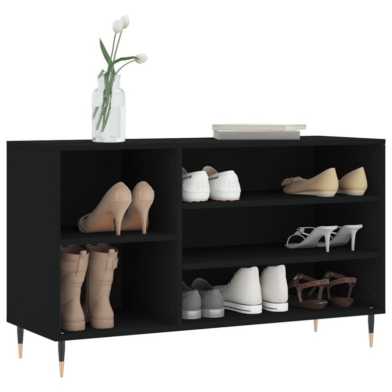 Casa si Gradina - Mobilier - Organizare si depozitare - Organizator incaltaminte - Pantofar, negru, 102x36x60 cm, lemn compozit - Infinity.ro