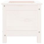 Casa si Gradina - Gradinarit si plante - Plante si ghivece - Ghivece si suporturi - Jardiniera de gradina, alb, 40x40x39 cm, lemn masiv de pin - Infinity.ro