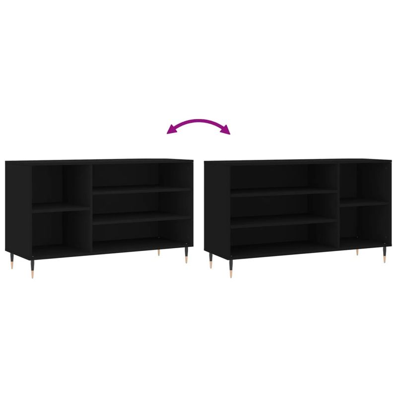 Casa si Gradina - Mobilier - Organizare si depozitare - Organizator incaltaminte - Pantofar, negru, 102x36x60 cm, lemn compozit - Infinity.ro