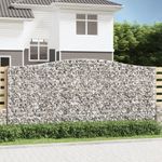 Casa si Gradina - Gradina si terasa - Garduri, panouri si accesorii - Cosuri gabion arcuite 7 buc, 400x30x180/200 cm, fier galvanizat - Infinity.ro