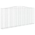 Casa si Gradina - Gradina si terasa - Garduri, panouri si accesorii - Cosuri gabion arcuite 7 buc, 400x30x180/200 cm, fier galvanizat - Infinity.ro