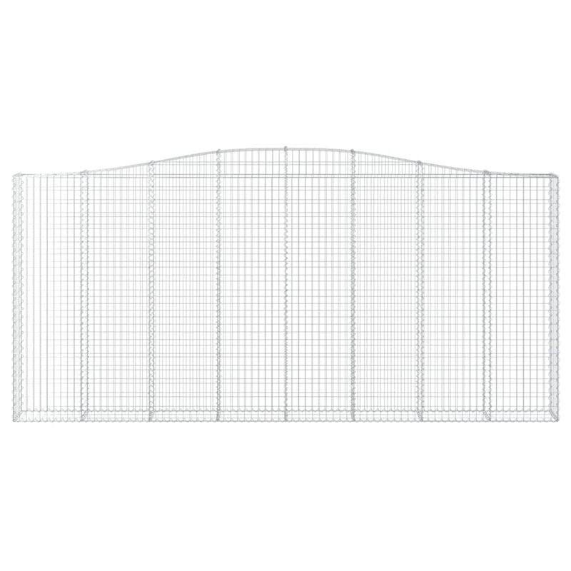Casa si Gradina - Gradina si terasa - Garduri, panouri si accesorii - Cosuri gabion arcuite 7 buc, 400x30x180/200 cm, fier galvanizat - Infinity.ro