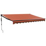 Casa si Gradina - Gradina si terasa - Umbrele si pavilioane - Umbrele - Copertina retractabila automata, 3x2,5 m, portocaliu și maro (cadru antracit) - Infinity.ro