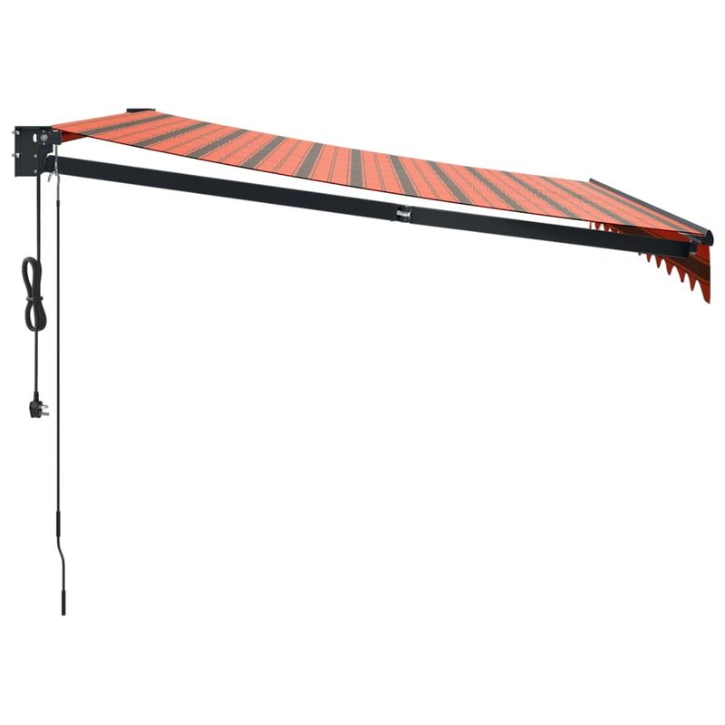 Casa si Gradina - Gradina si terasa - Umbrele si pavilioane - Umbrele - Copertina retractabila automata, 3x2,5 m, portocaliu și maro (cadru antracit) - Infinity.ro