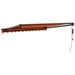 Casa si Gradina - Gradina si terasa - Umbrele si pavilioane - Umbrele - Copertina retractabila automata, 3x2,5 m, portocaliu și maro (cadru antracit) - Infinity.ro