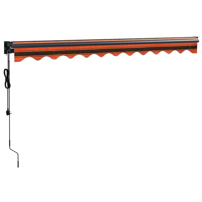 Casa si Gradina - Gradina si terasa - Umbrele si pavilioane - Umbrele - Copertina retractabila automata, 3x2,5 m, portocaliu și maro (cadru antracit) - Infinity.ro