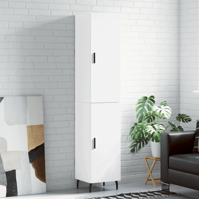 Casa si Gradina - Mobilier - Comode si corpuri - Comode - Dulap inalt, alb, 34,5x34x180 cm, lemn prelucrat - Infinity.ro