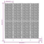 Casa si Gradina - Decoratiuni - Pereti despartitori si paravane - Paravan de camera cu 4 panouri negru 163x180 cm, zambila de apa - Infinity.ro