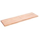Casa si Gradina - Mobilier - Mobilier baie - Blaturi baie - Blat de baie, maro deschis, 140x40x(2-4) cm, lemn masiv tratat - Infinity.ro