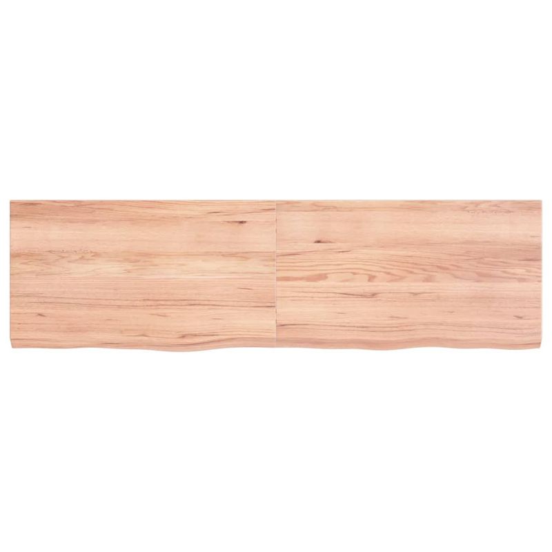 Casa si Gradina - Mobilier - Mobilier baie - Blaturi baie - Blat de baie, maro deschis, 140x40x(2-4) cm, lemn masiv tratat - Infinity.ro