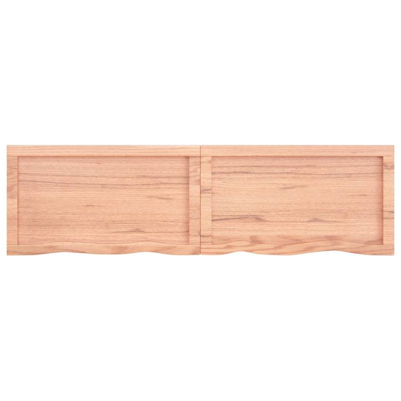 Casa si Gradina - Mobilier - Mobilier baie - Blaturi baie - Blat de baie, maro deschis, 140x40x(2-4) cm, lemn masiv tratat - Infinity.ro