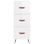 Casa si Gradina - Mobilier - Comode si corpuri - Comode - Dulap inalt, alb extralucios, 34,5x34x180 cm, lemn prelucrat - Infinity.ro