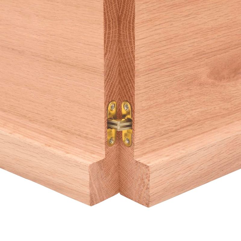 Casa si Gradina - Mobilier - Mobilier baie - Blaturi baie - Blat de baie, maro deschis, 140x40x(2-4) cm, lemn masiv tratat - Infinity.ro