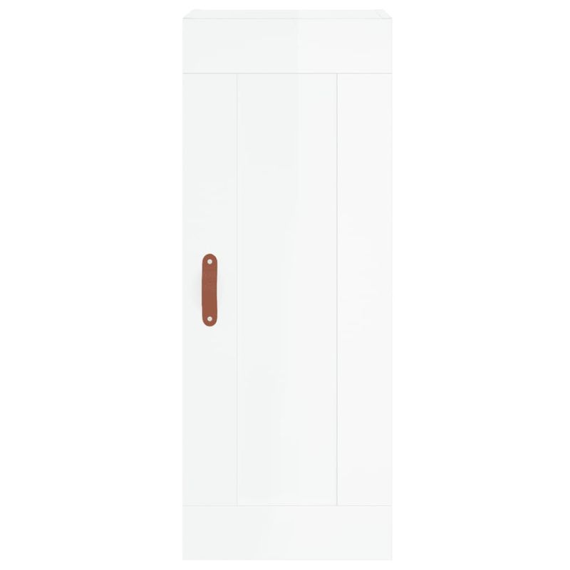 Casa si Gradina - Mobilier - Comode si corpuri - Comode - Dulap inalt, alb extralucios, 34,5x34x180 cm, lemn prelucrat - Infinity.ro